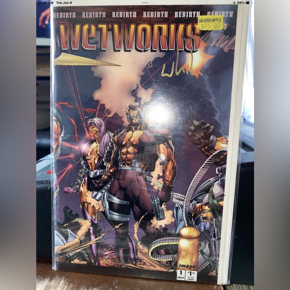 Wetworks #1 autographed signed COA comic